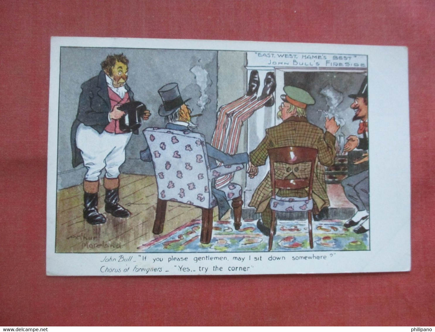 Illustrators - Signed > Moreland, Arthur  John Bull Fireside.   Ref 5671 - Moreland, Arthur