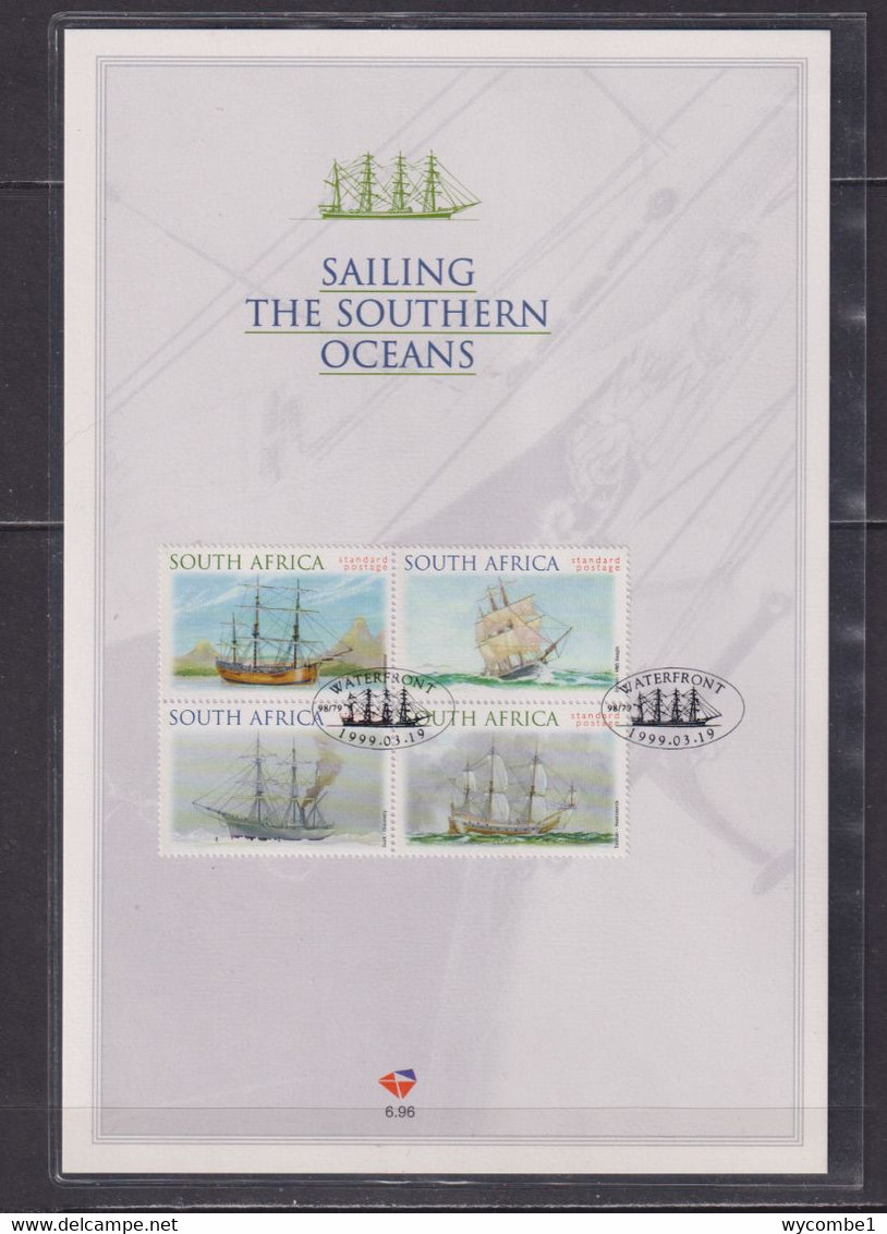 SOUTH AFRICA - 1999 Famous Ships Set Large FDC Card As Scans - Covers & Documents