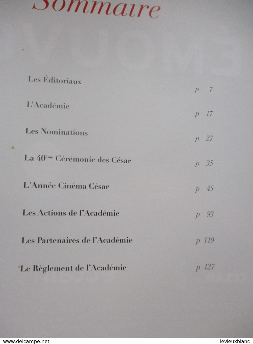 Cinéma/ Programme Officiel De Luxe/ Académie Des Arts Et Techniques Du Cinéma/40éme Cérémonie Des CESARS/2015  CIN122 - Programma's