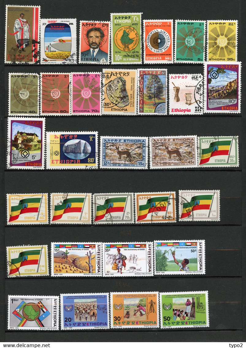 ETHIOPIE - PETITE COLLECTION DE 1894 A 1996  **, *, (o)  TBE, BE  Lettre 100g 5 Scans - Ethiopia