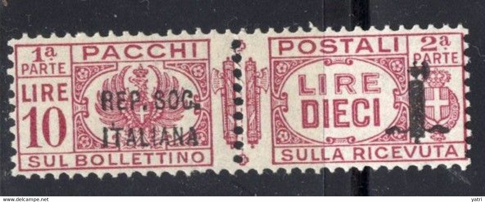 Repubblica Sociale (1944) - Pacchi Postali, 10 Lire ** - Colis-postaux