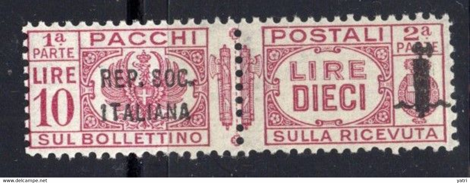 Repubblica Sociale (1944) - Pacchi Postali, 10 Lire ** - Colis-postaux