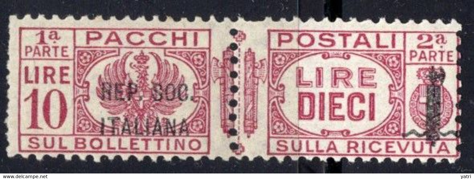 Repubblica Sociale (1944) - Pacchi Postali, 10 Lire ** - Paquetes Postales