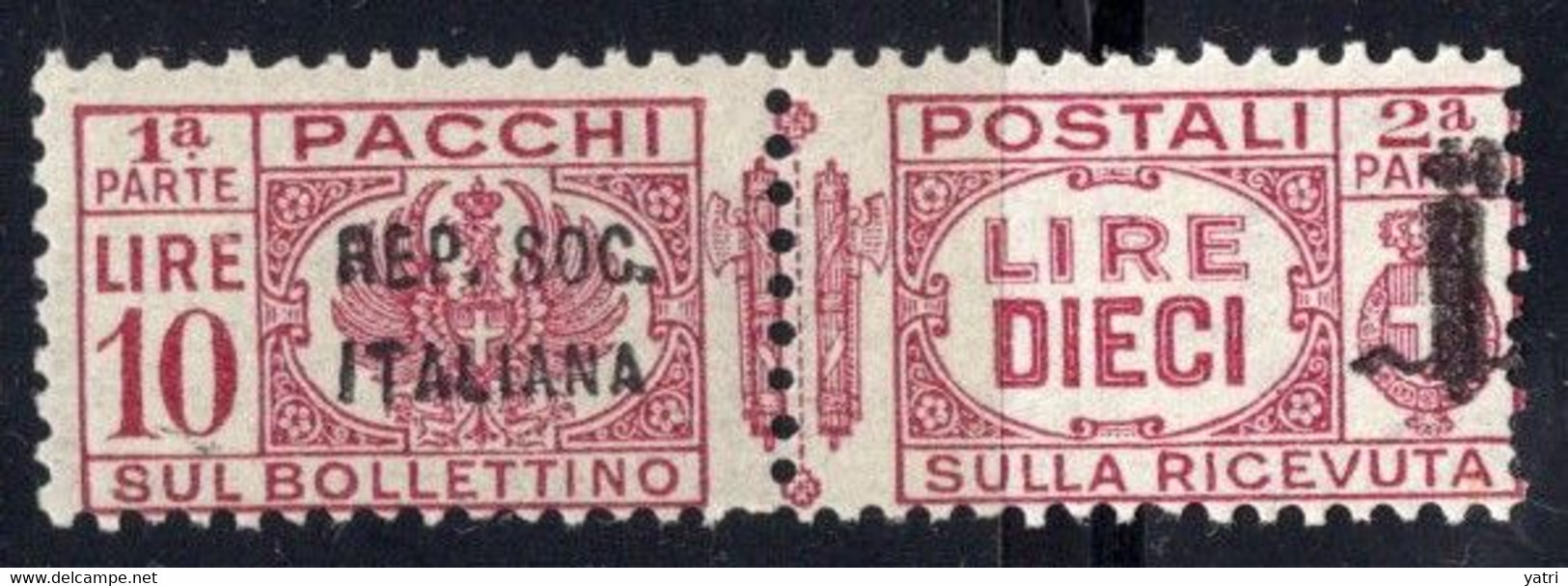 Repubblica Sociale (1944) - Pacchi Postali, 10 Lire ** - Postal Parcels