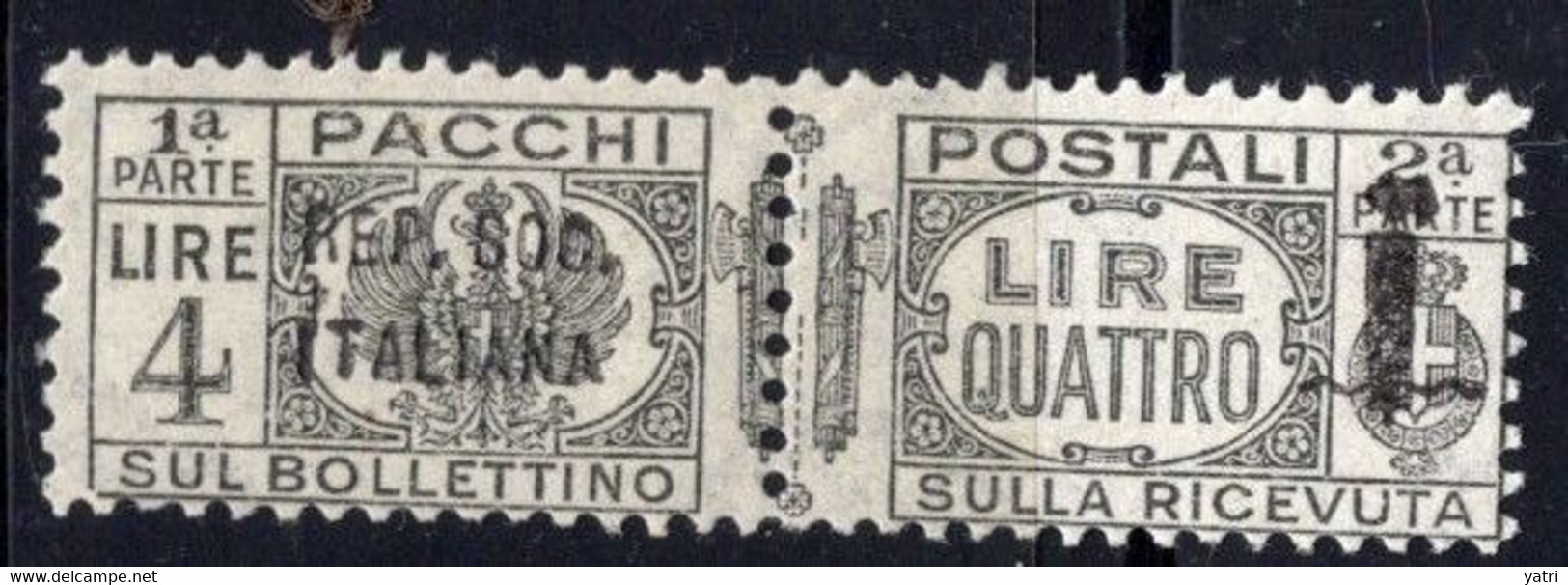Repubblica Sociale (1944) - Pacchi Postali, 4 Lire ** - Postal Parcels