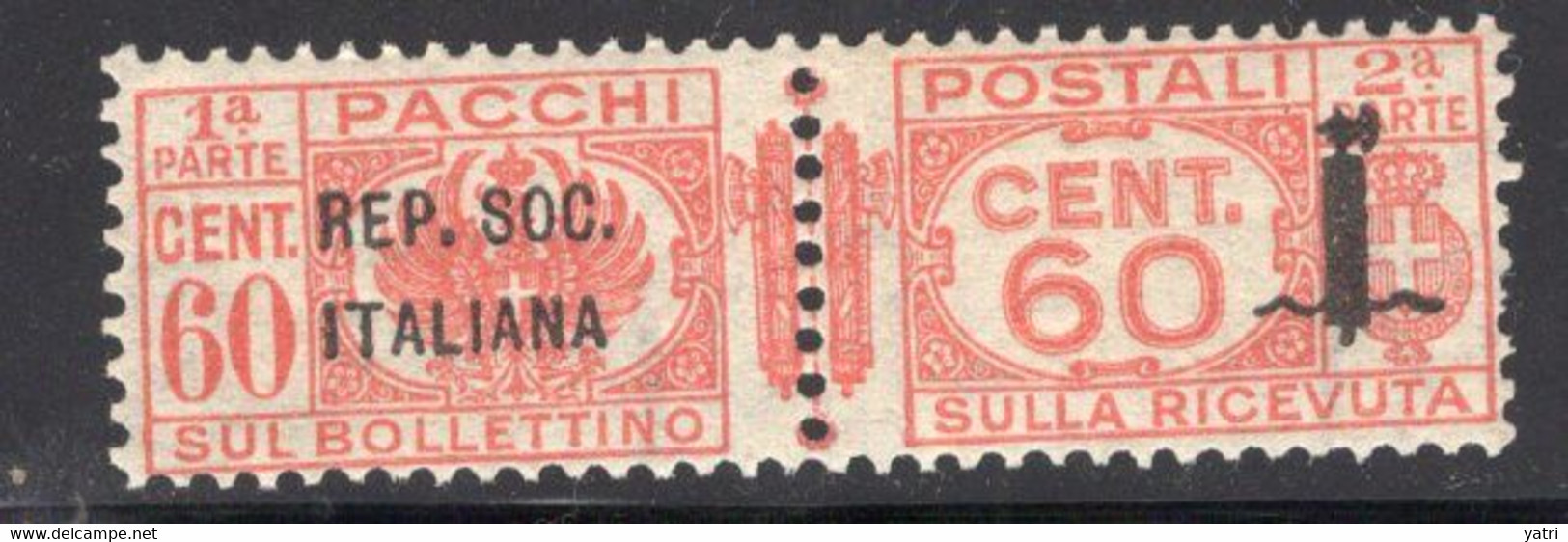 Repubblica Sociale (1944) - Pacchi Postali, 60 Cent. ** - Pacchi Postali