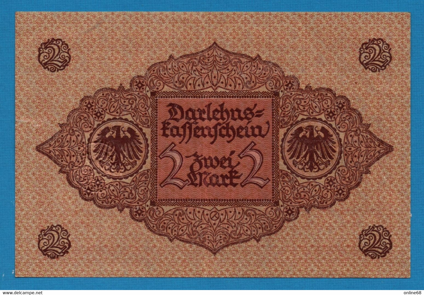 DEUTSCHES REICH 2 MARK 01.03.1920  # 65.872240 P# 59  DARLEHENSKASSENSCHEIN - Administración De La Deuda