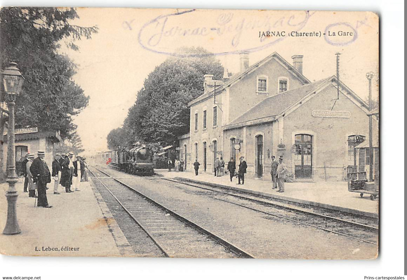 CPA 16 Jarnac La Gare Train - Jarnac