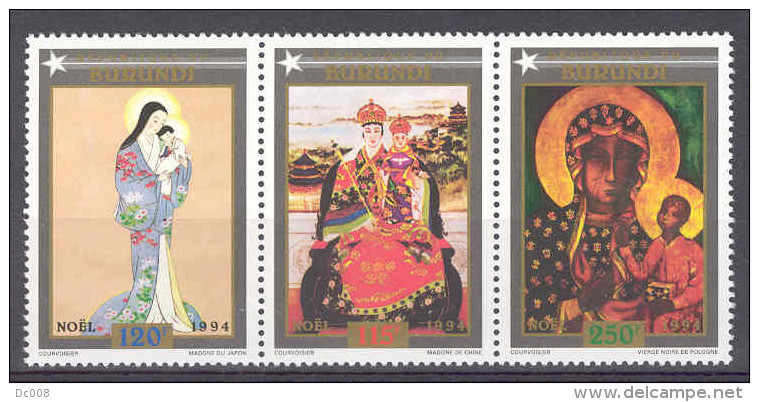 Burundi COB 1054/56 Christmas 1994 MNH - Unused Stamps