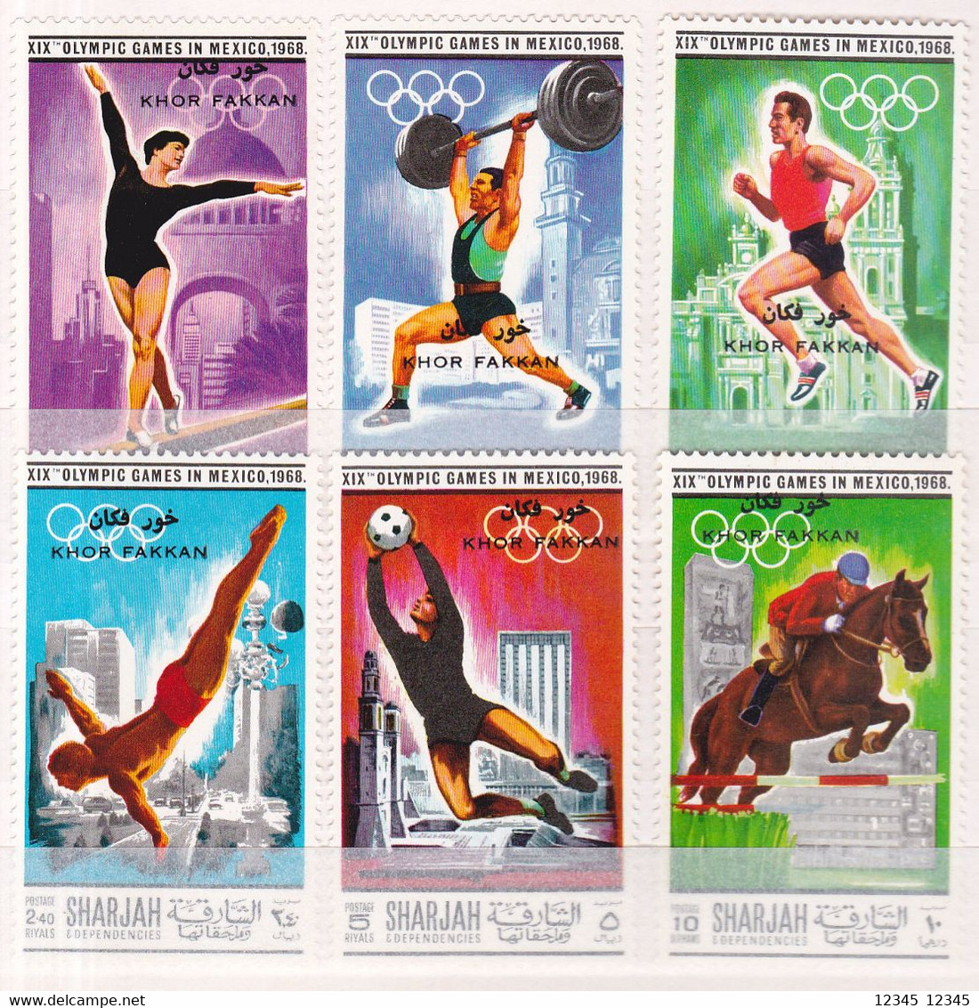 Khor Fakkan 1968, Postfris MNH, Olympic Games - Khor Fakkan