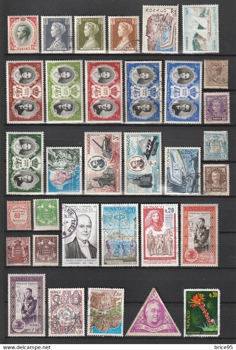 ⭐ Monaco - Lot De Timbres ⭐ - Collezioni & Lotti