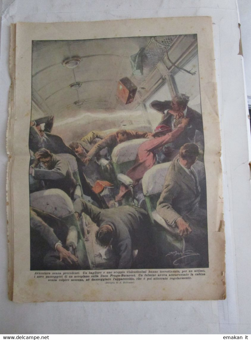 # DOMENICA DEL CORRIERE N 37 /1937 GUERRA DI SPAGNA DIVISIONE LITTORIO / VOLO PRAGA BUCAREST - Prime Edizioni