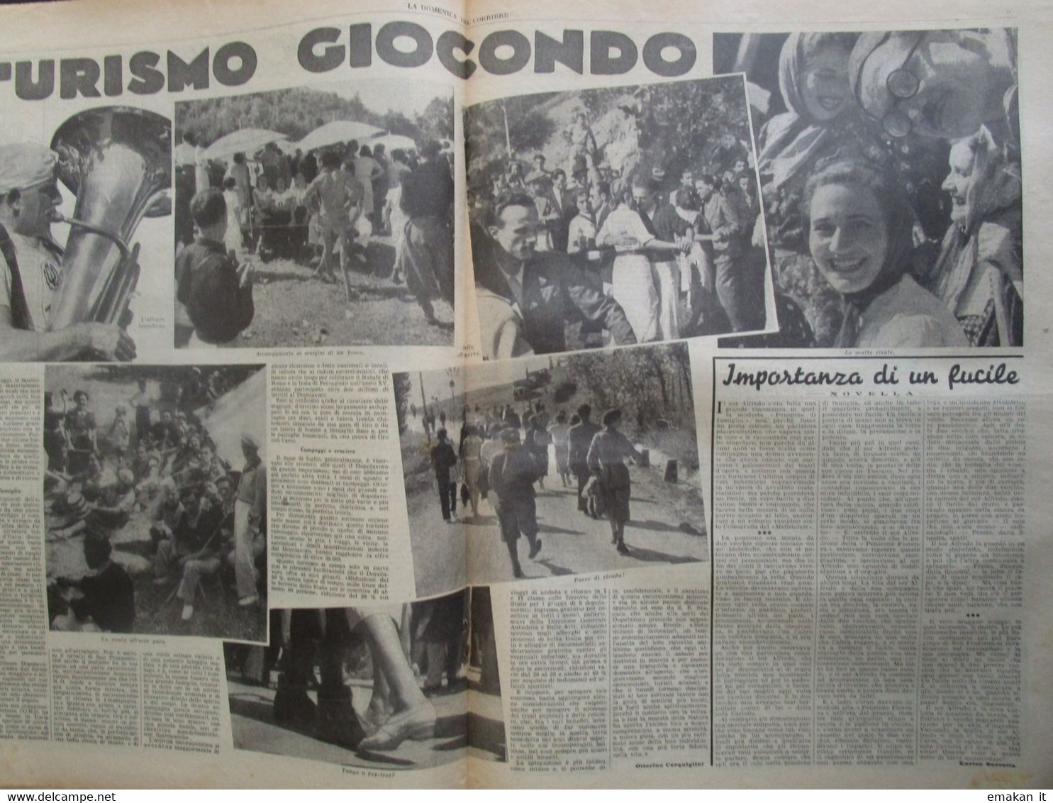 # DOMENICA DEL CORRIERE N 37 /1937 GUERRA DI SPAGNA DIVISIONE LITTORIO / VOLO PRAGA BUCAREST - Prime Edizioni