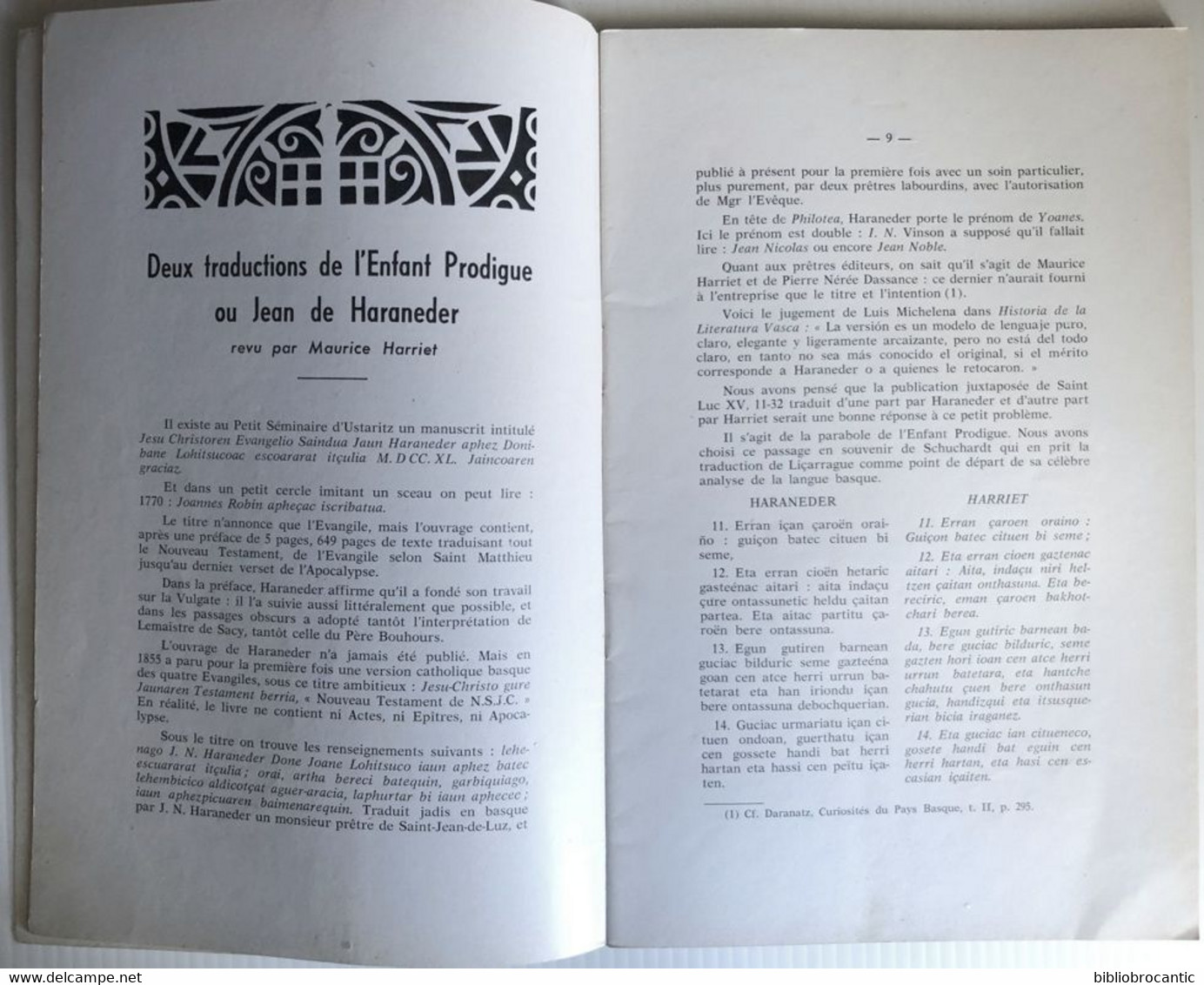 BULLETIN MUSEE BASQUEn°27(1°T.1965)LUIS MICHELENA /CANTON BAÏGORRY/Sommaire Sur Scan - Pays Basque