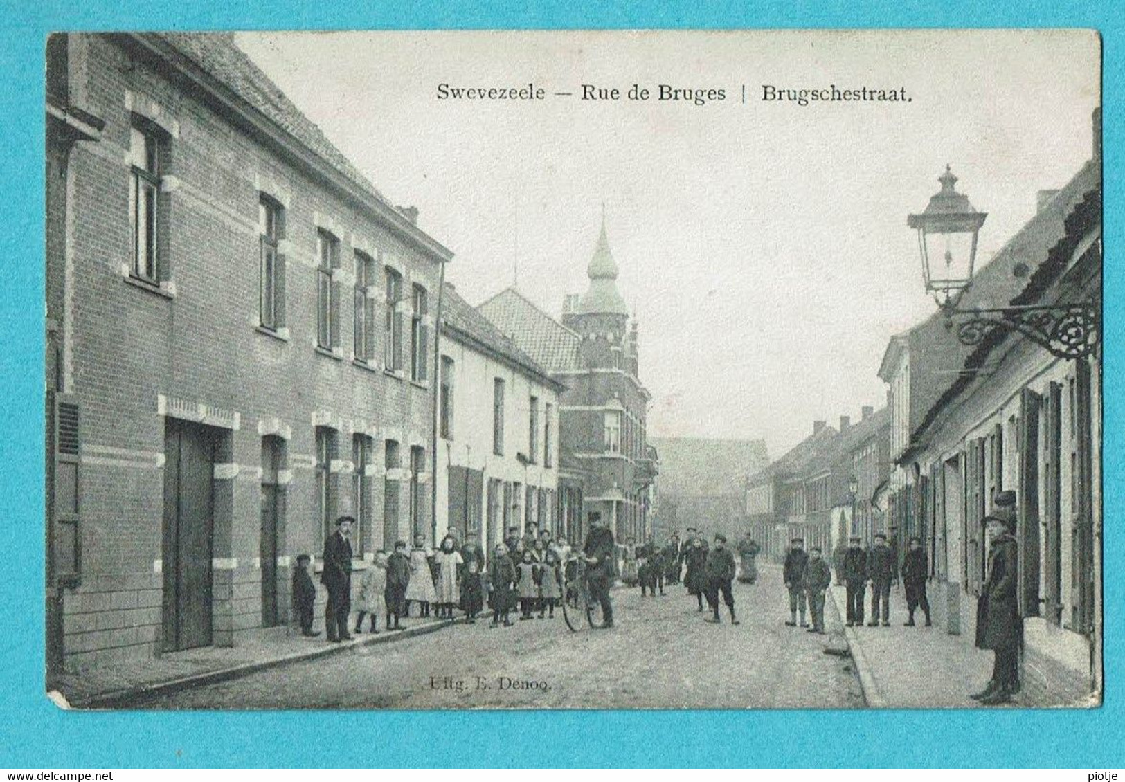 * Zwevezele - Swevezeele (Wingene) * (Uitg E. Denoo) Rue De Bruges, Brugschestraat, Animée, Enfants, Unique, TOP - Wingene