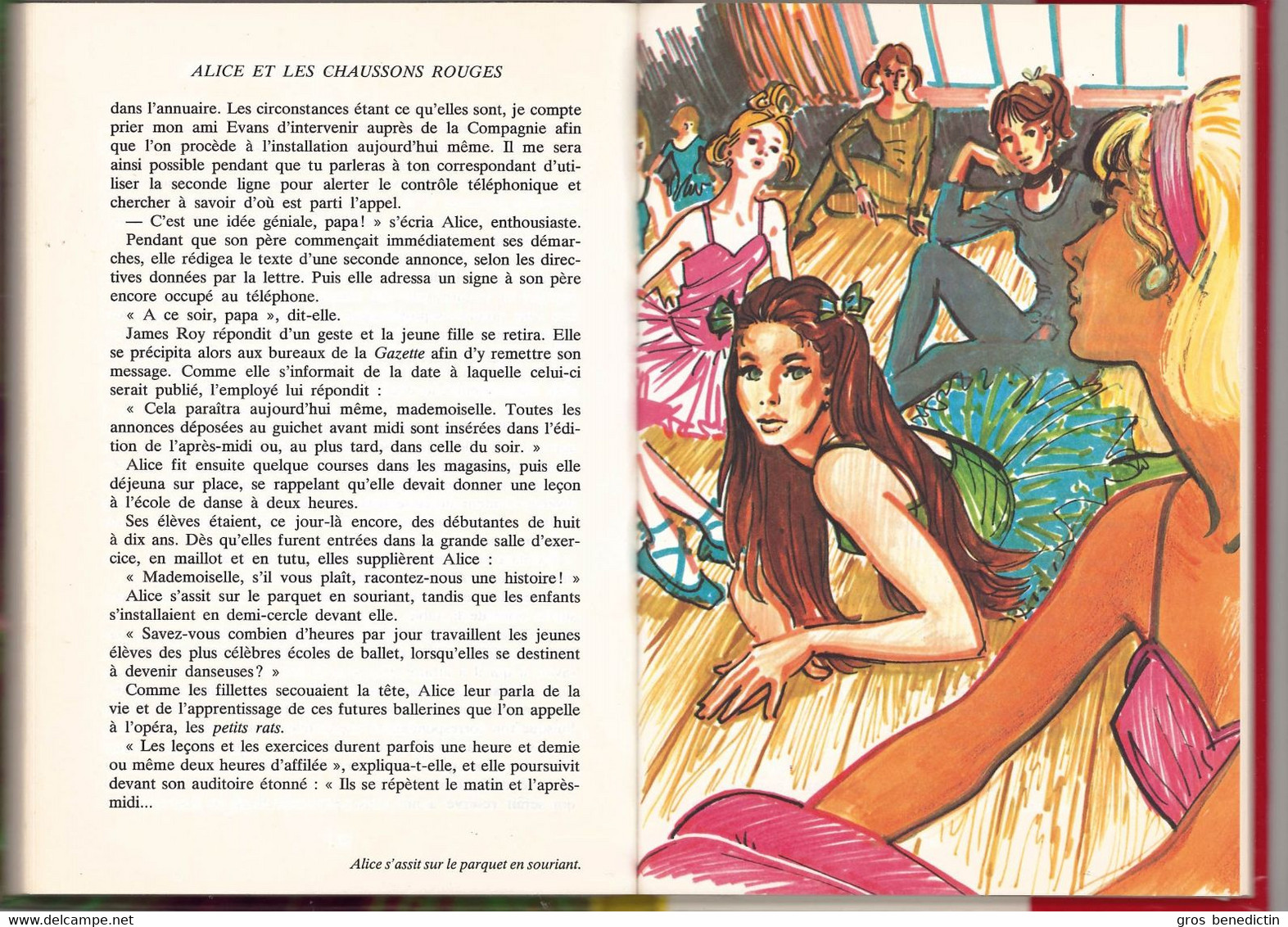 Hachette - Idéal Bibliothèque - Caroline Quine - "Alice Et Les Chaussons Rouges" - 1975 - #Ben&Alice - #Ben&IB - Ideal Bibliotheque