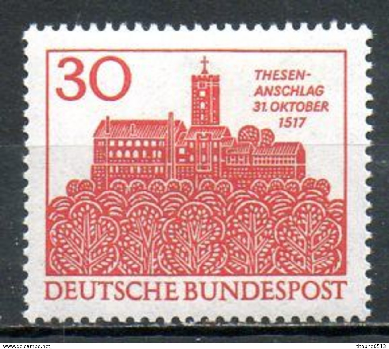 ALLEMAGNE. N°409 De 1967. Luther/Château De La Wartburg. - Théologiens