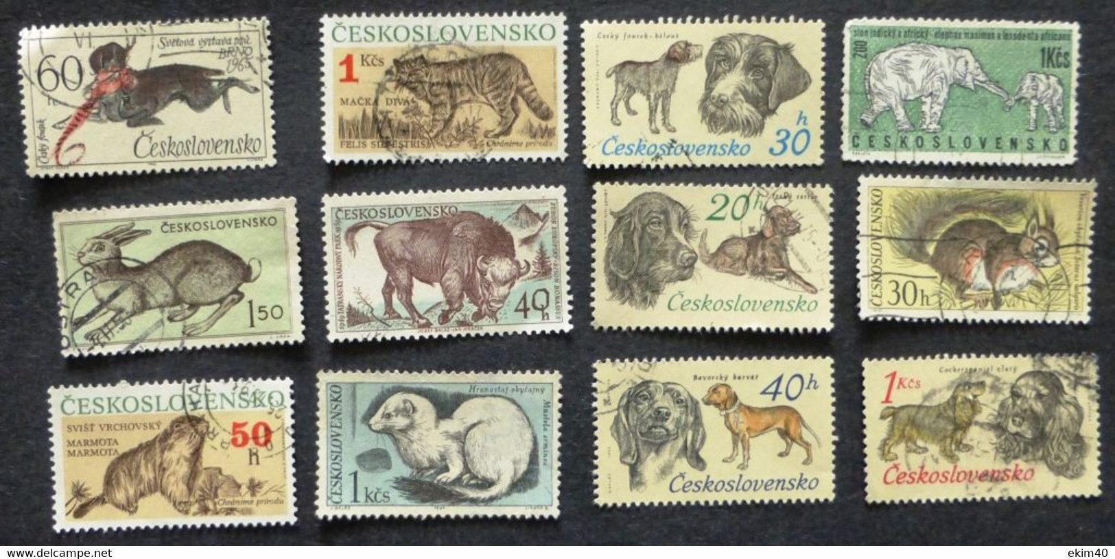 Selection Of Used/Cancelled Stamps From Czechoslovakia Wild & Domestic Animals. No DC-484 - Used Stamps