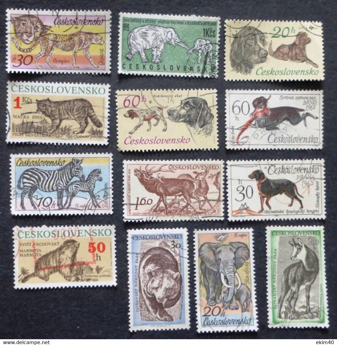 Selection Of Used/Cancelled Stamps From Czechoslovakia Wild & Domestic Animals. No DC-488 - Used Stamps