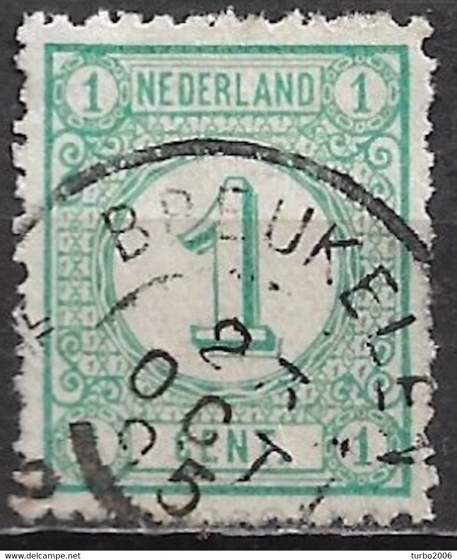 Grootrondstempel BREUKELEN Op 1894 Cijfertype 1 Cent Smaragdgroen NVPH 31 A - Poststempels/ Marcofilie