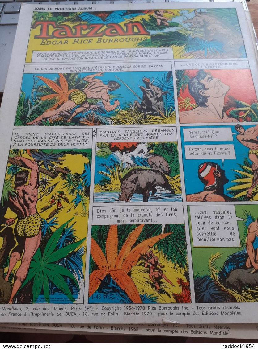 Tarzan N°42 éditions Mondiales 1970 - Tarzan