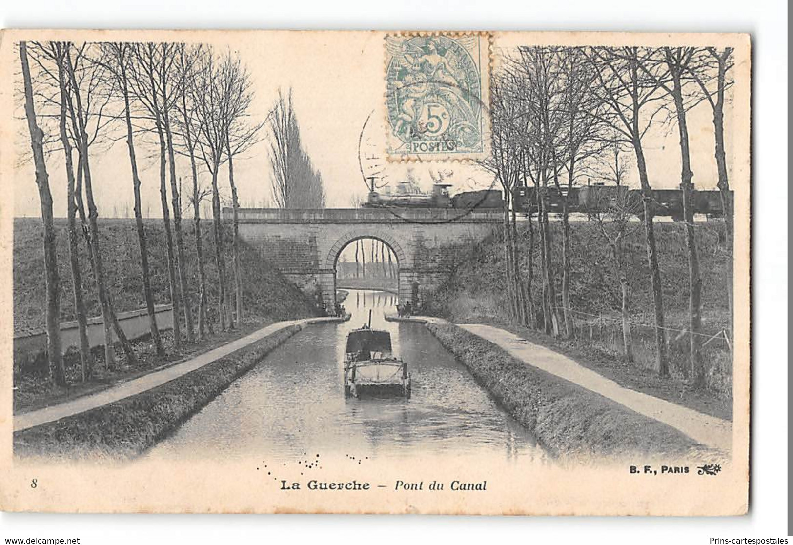 CPA 18 La Guerche Pont Du Canal Train - La Guerche Sur L'Aubois