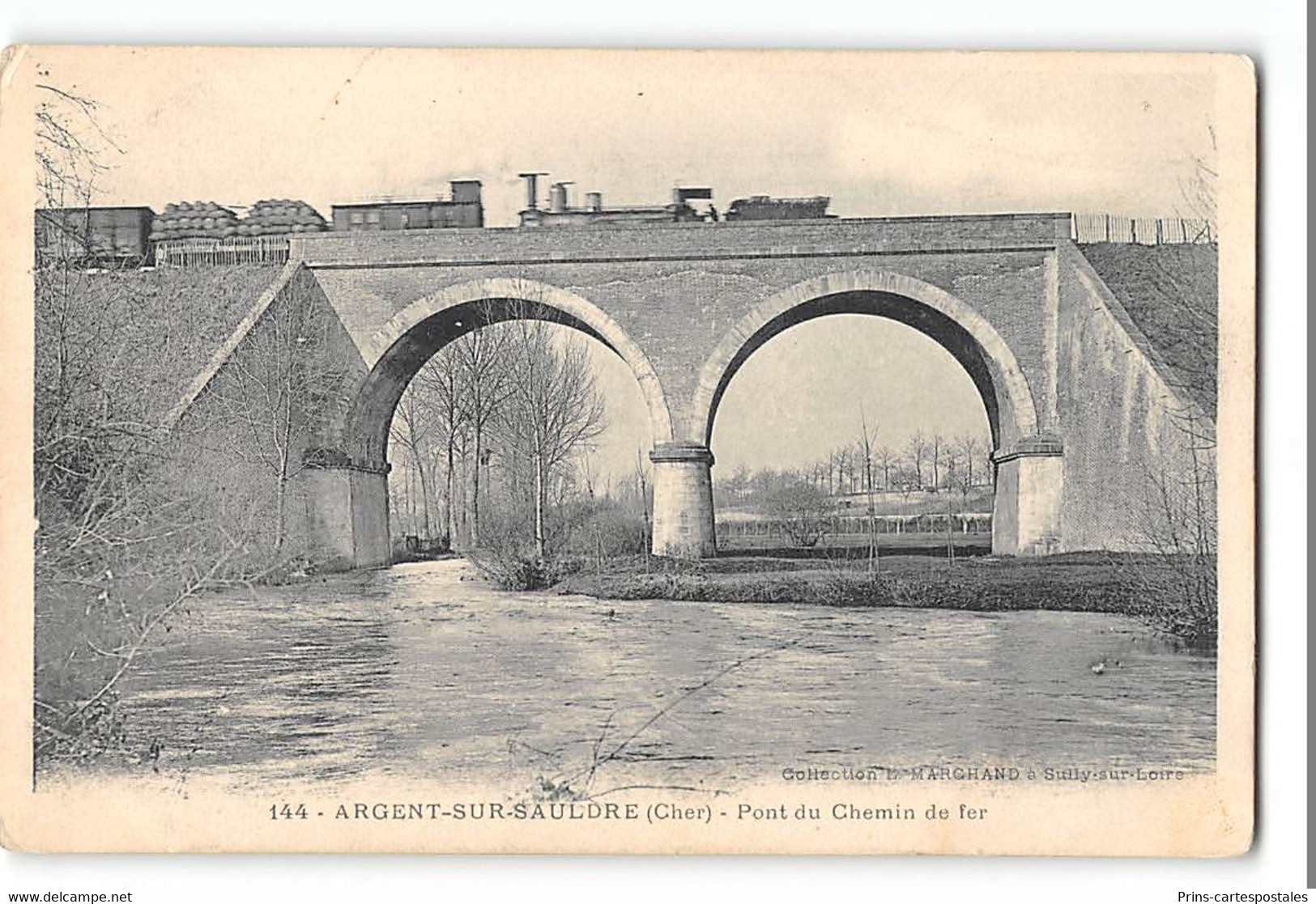 CPA 18 Argent Sur Sauldre Pont Du Chemin De Fer Train - Argent-sur-Sauldre