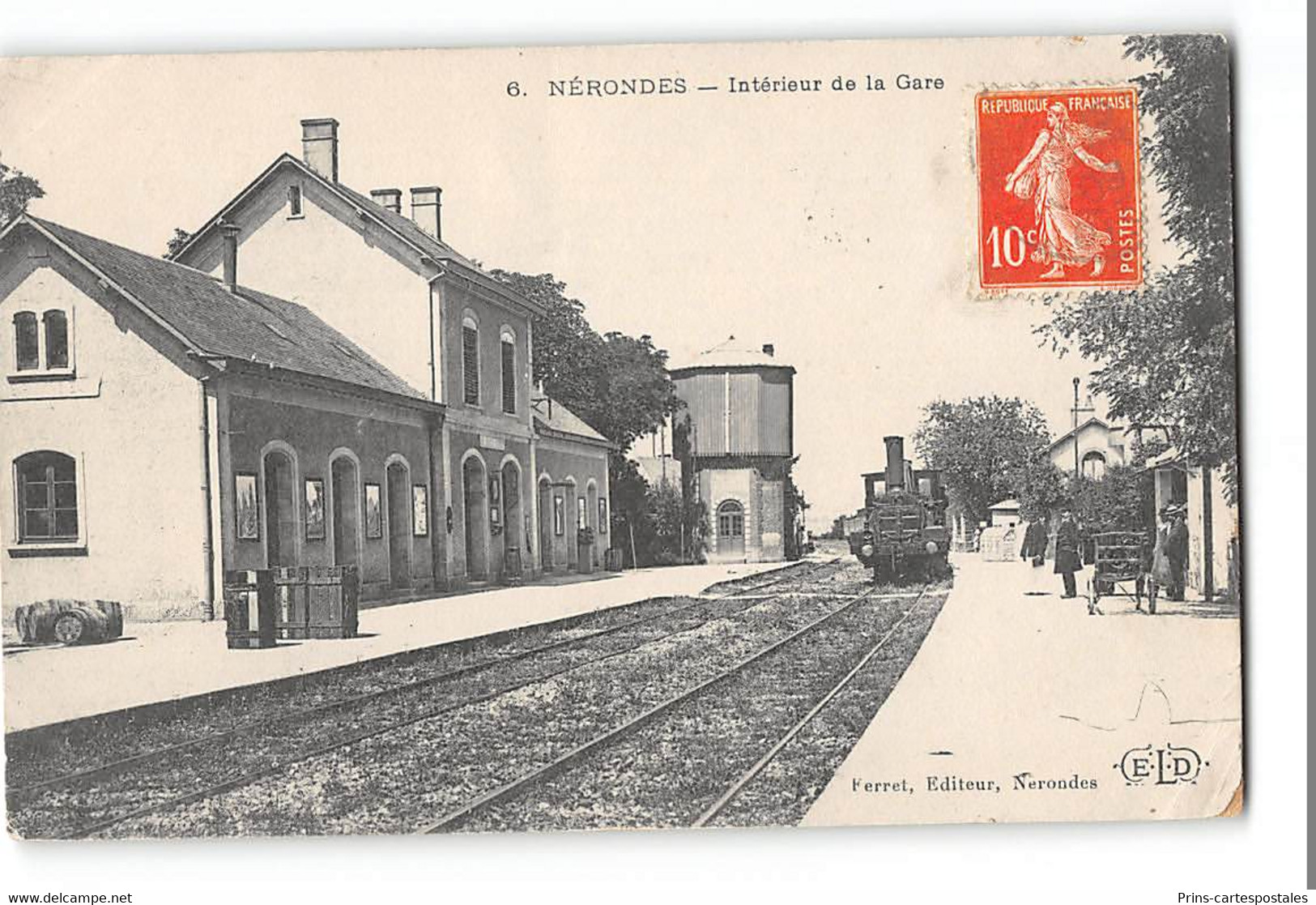 CPA 18 Nérondes Intérieur De La Gare Train - Nérondes