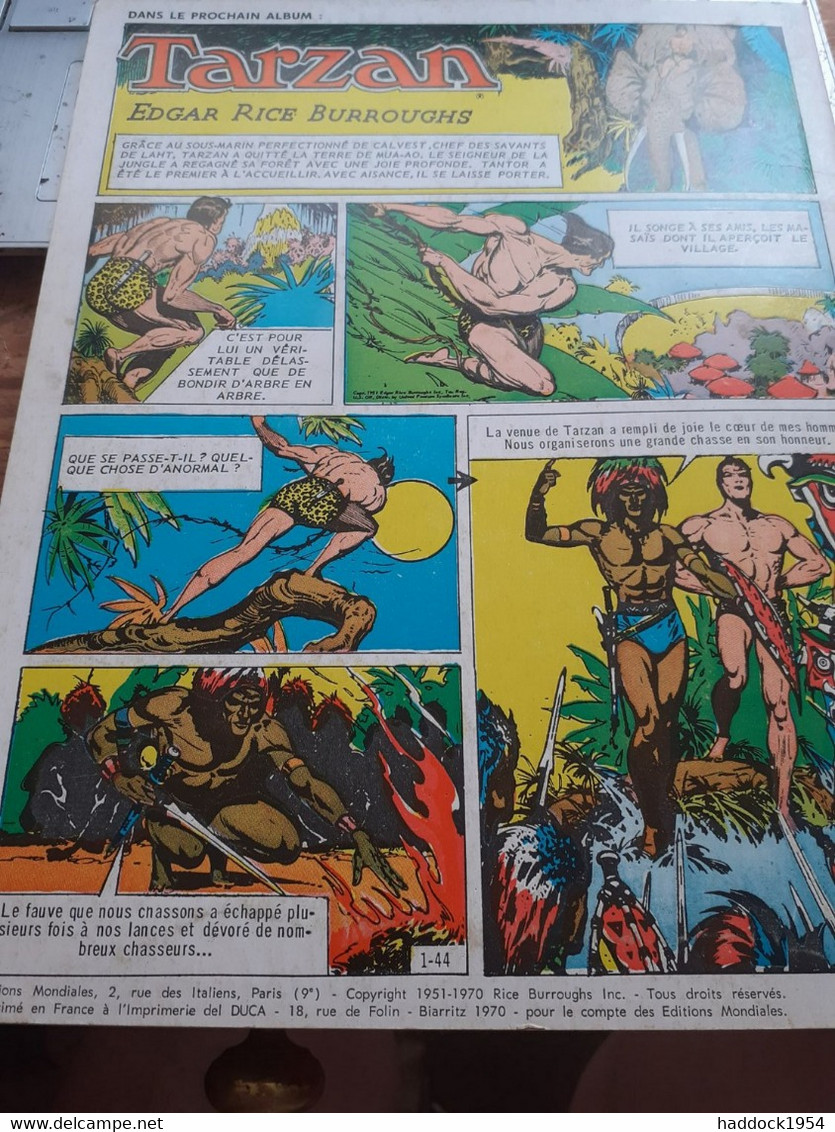 Tarzan N°43 éditions Mondiales 1970 - Tarzan