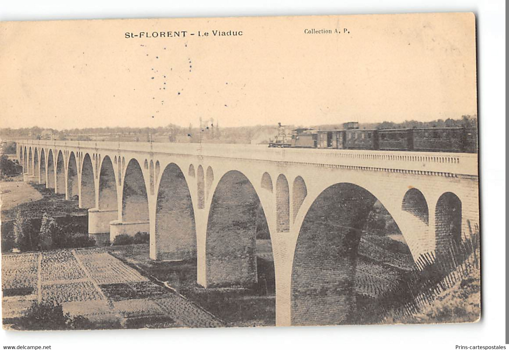 CPA 18 St Saint Florent Le Viaduc Train - Saint-Florent-sur-Cher