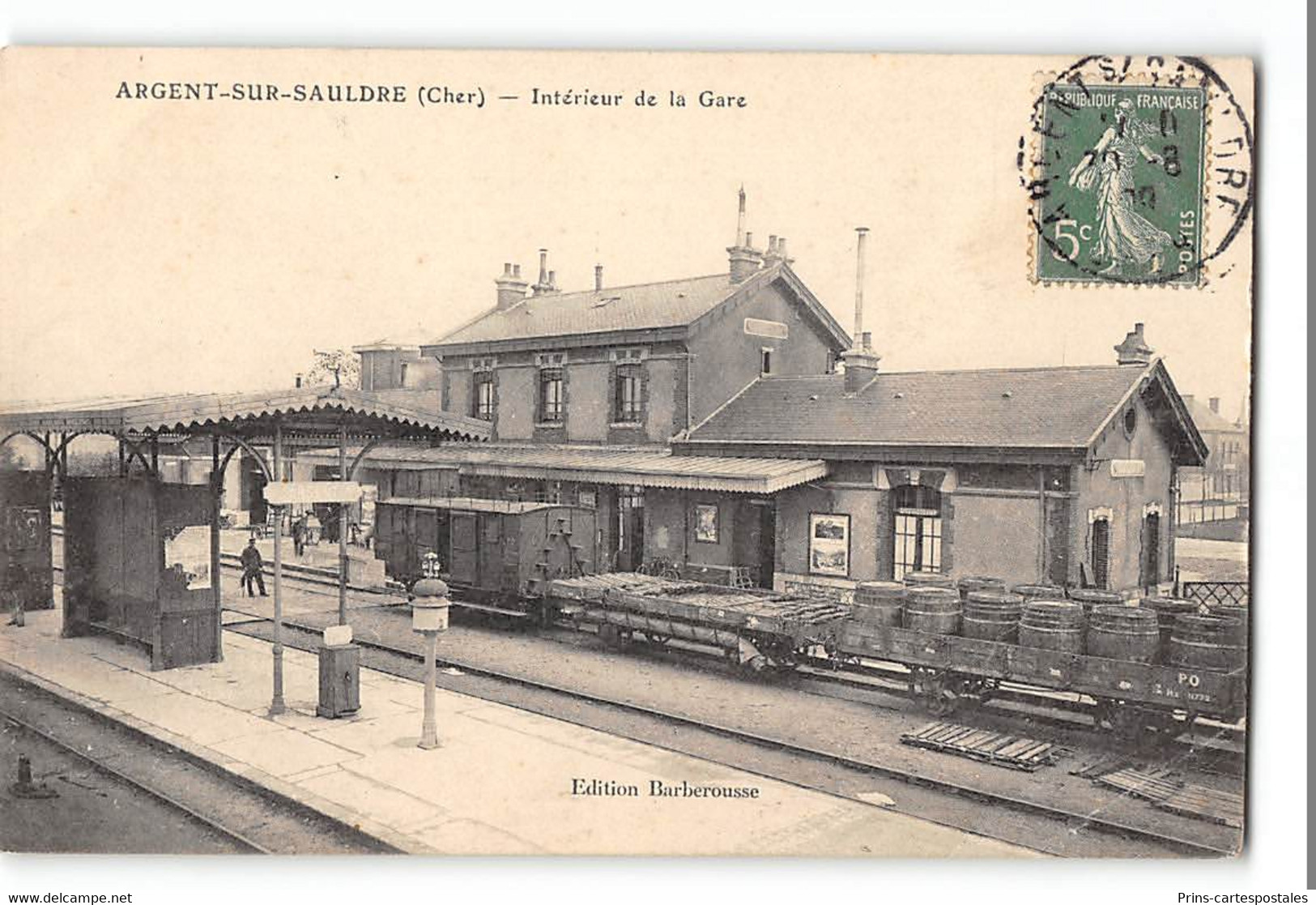 CPA 18 Argent Sur Sauldre La Gare Train - Argent-sur-Sauldre