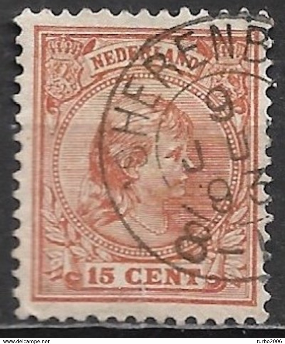 Kleinrondstempel 's-Heerenberg Op 1891 Prinses Wilhelmina 15 Cent Oranjebruin NVPH 39 C - Poststempels/ Marcofilie