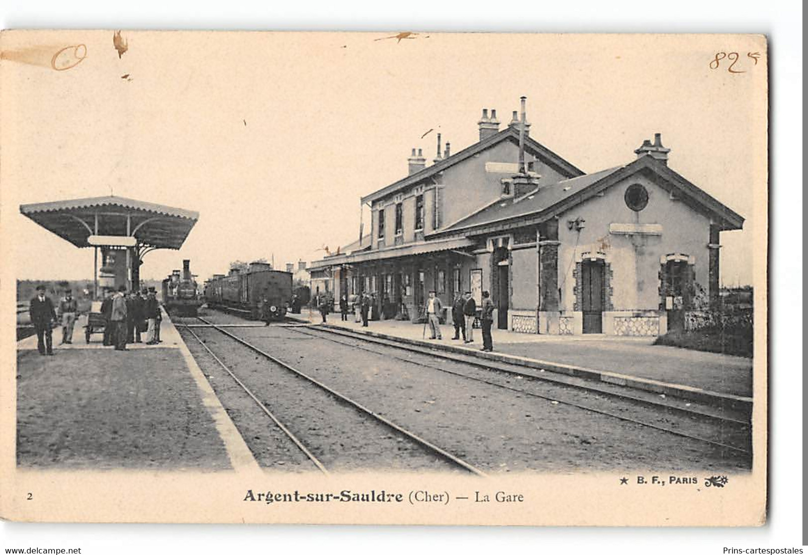 CPA 18 Argent Sur Sauldre La Gare Train - Argent-sur-Sauldre