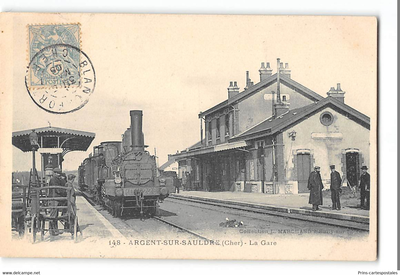 CPA 18 Argent Sur Sauldre La Gare Train - Argent-sur-Sauldre