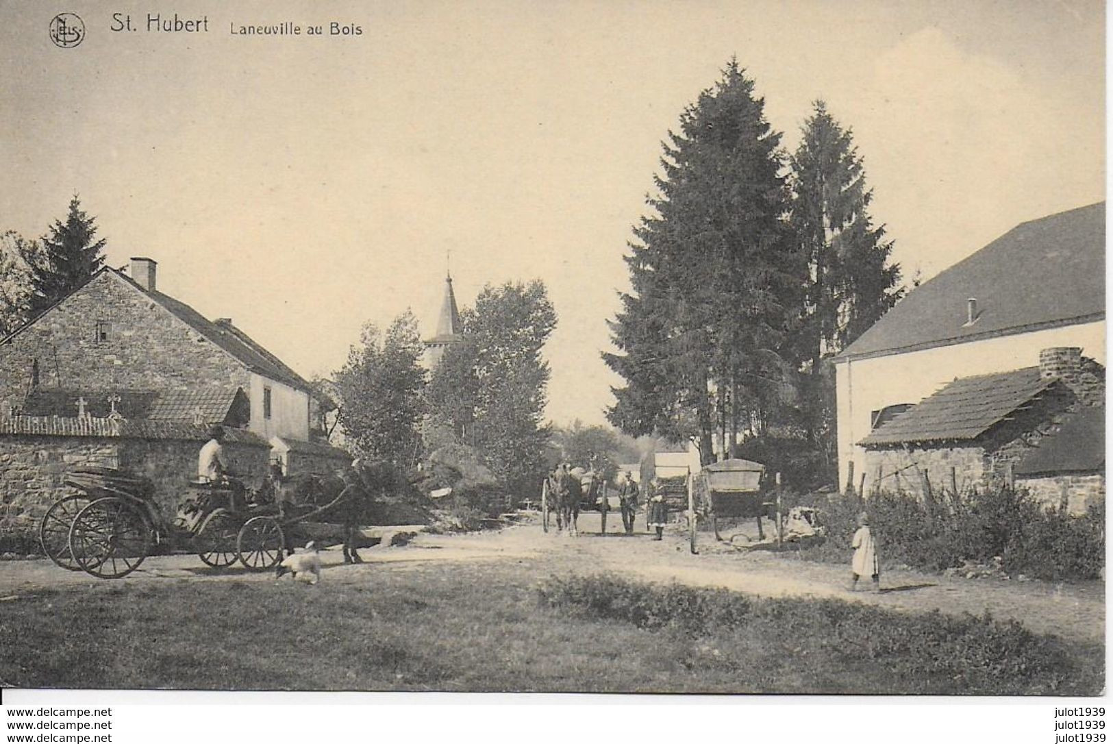 LANEUVILLE AU BOIS ..-- Attelages Dans Le Village  SUPERBE !!! - Tenneville