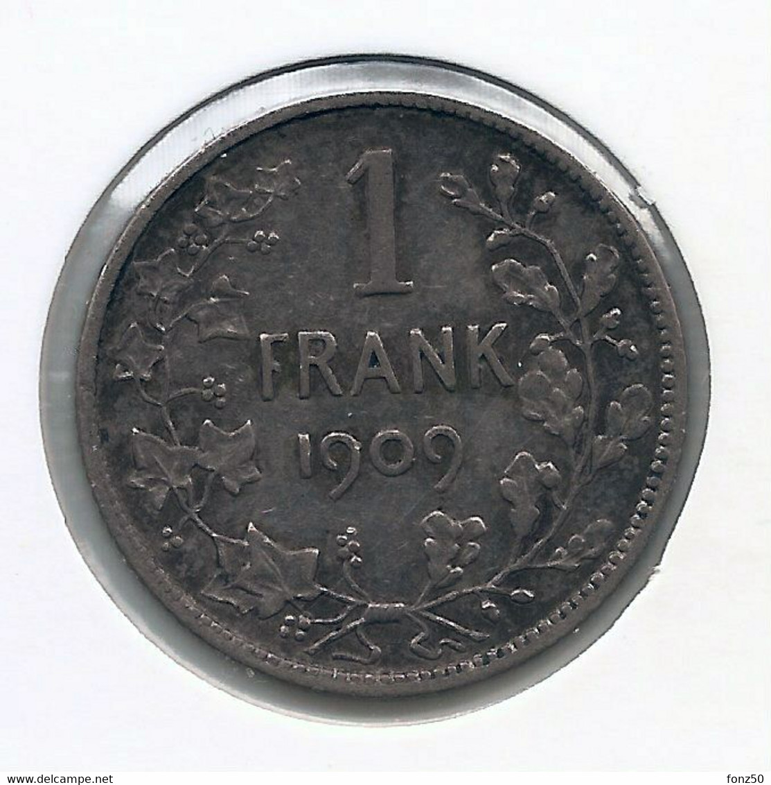LEOPOLD II * 1 Frank 1909 Vlaams  Zonder Punt * Z.Fraai / Prachtig * Nr 11192 - 1 Frank