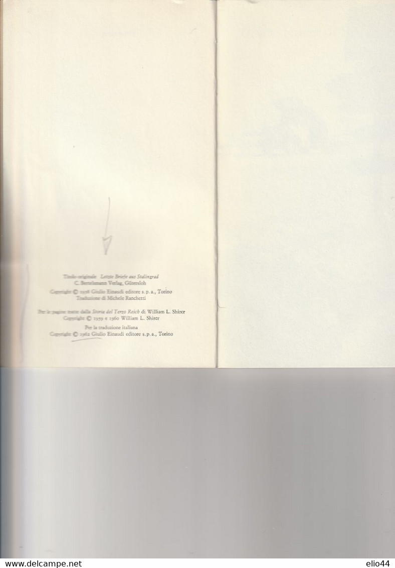 Libri Guerra 1939-45 - Einaudi - Ultime Lettere Da Stalingrado *- - Guerra 1939-45