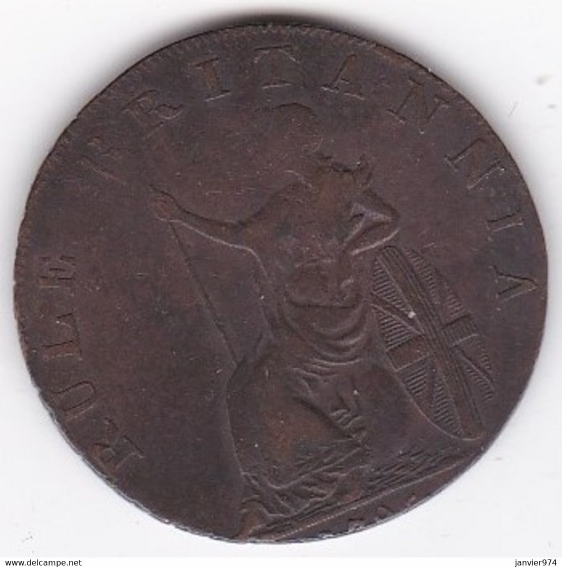 Portsmouth Hampshire Half Penny Token 1795 John Howard Philanthropist, En Cuivre - Noodgeld