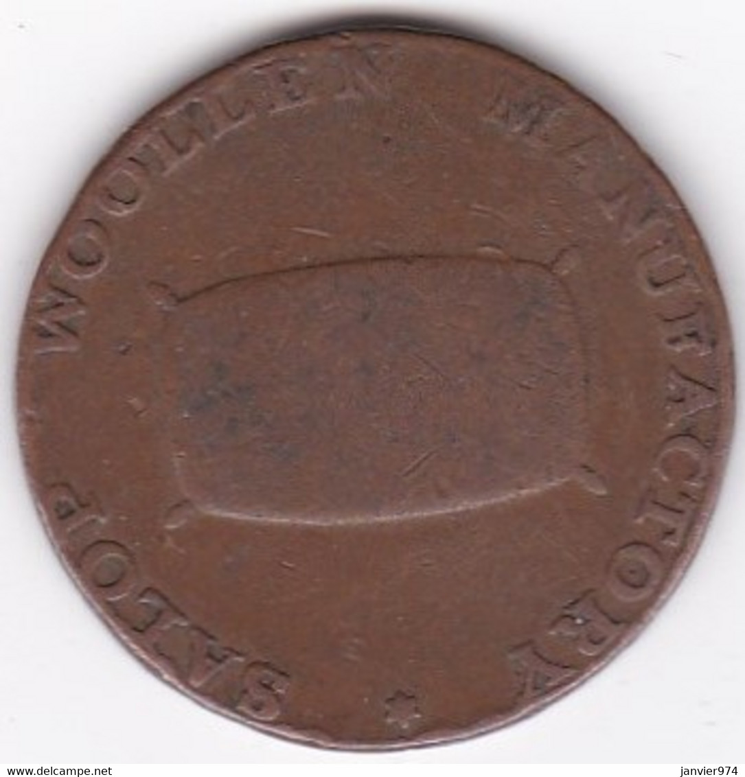 Shropshire - Shrewsbury / Woolpack Half Penny Token 1794 , En Bronze - Monedas/ De Necesidad
