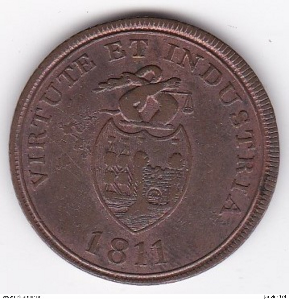 Bristol - Brass & Copper Company Half Penny Token 1811, En Cuivre - Noodgeld