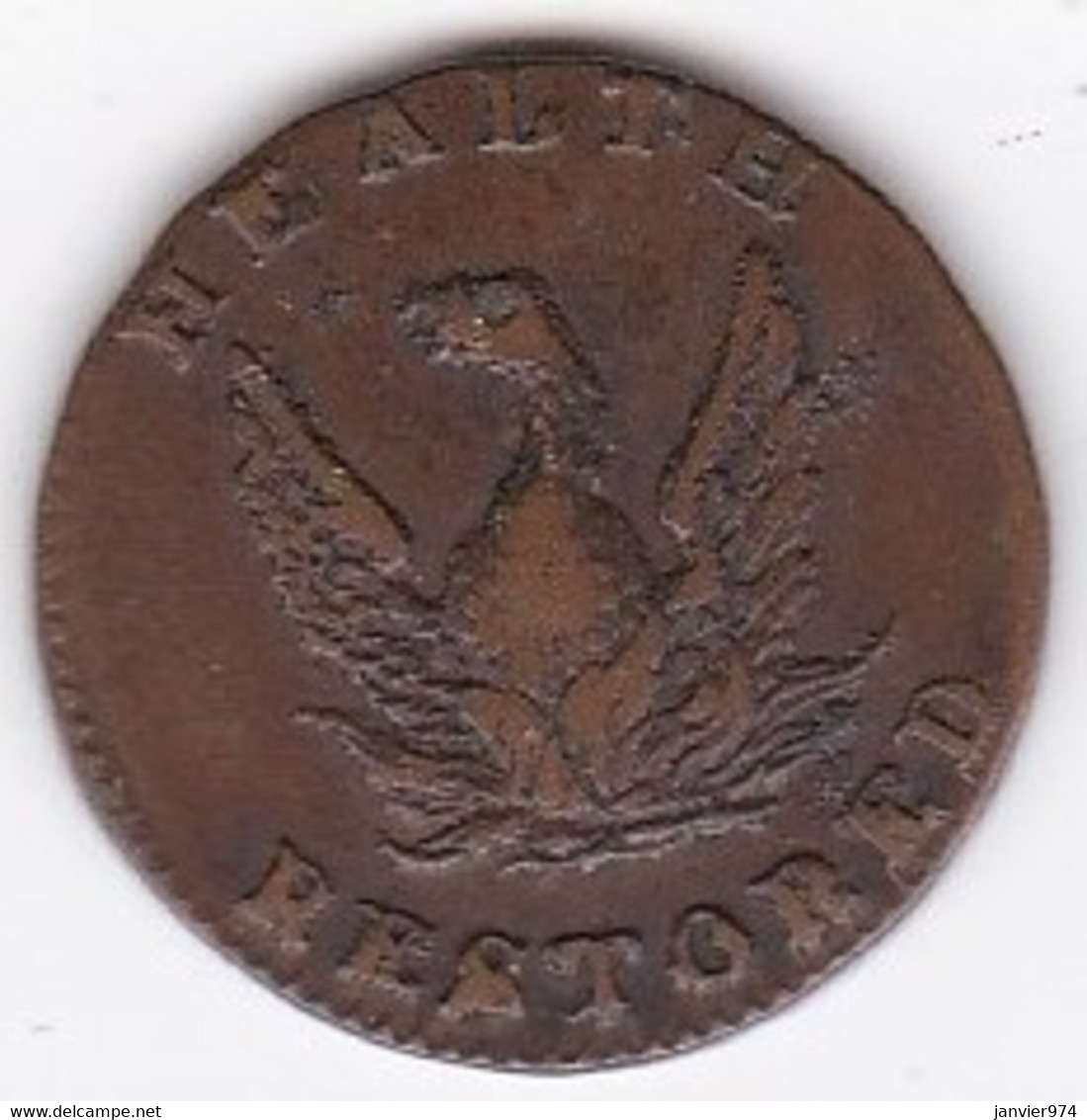 Londre / London Farthing Token 1820-1825, Dr. Eady Of Soho , Health Restored (Phoenix) - Monetary/Of Necessity