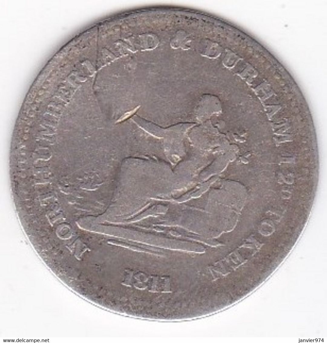 Northumberland - Newcastle Upon Tyne J. Robertson, 1 Shilling 1811, Silver Token , En Argent. - Monétaires/De Nécessité