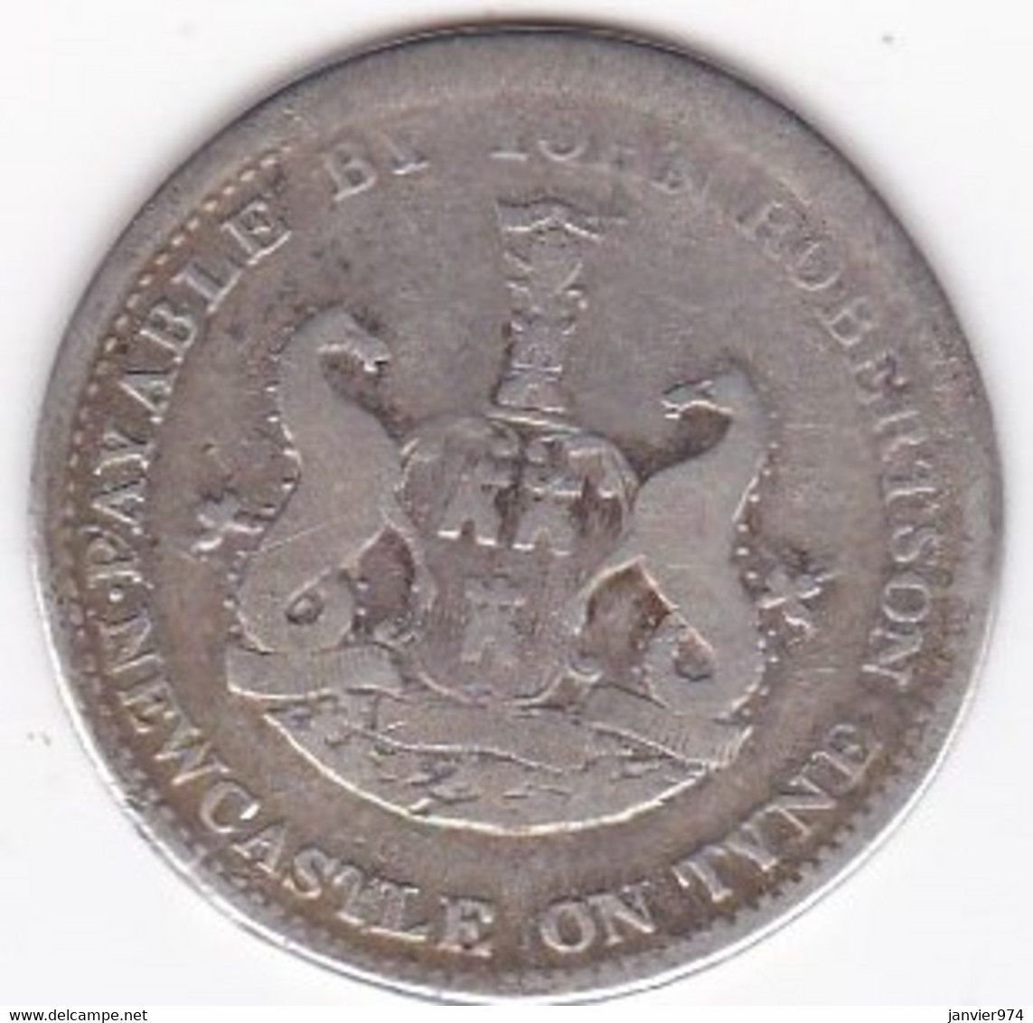 Northumberland - Newcastle Upon Tyne J. Robertson, 1 Shilling 1811, Silver Token , En Argent. - Monetari/ Di Necessità