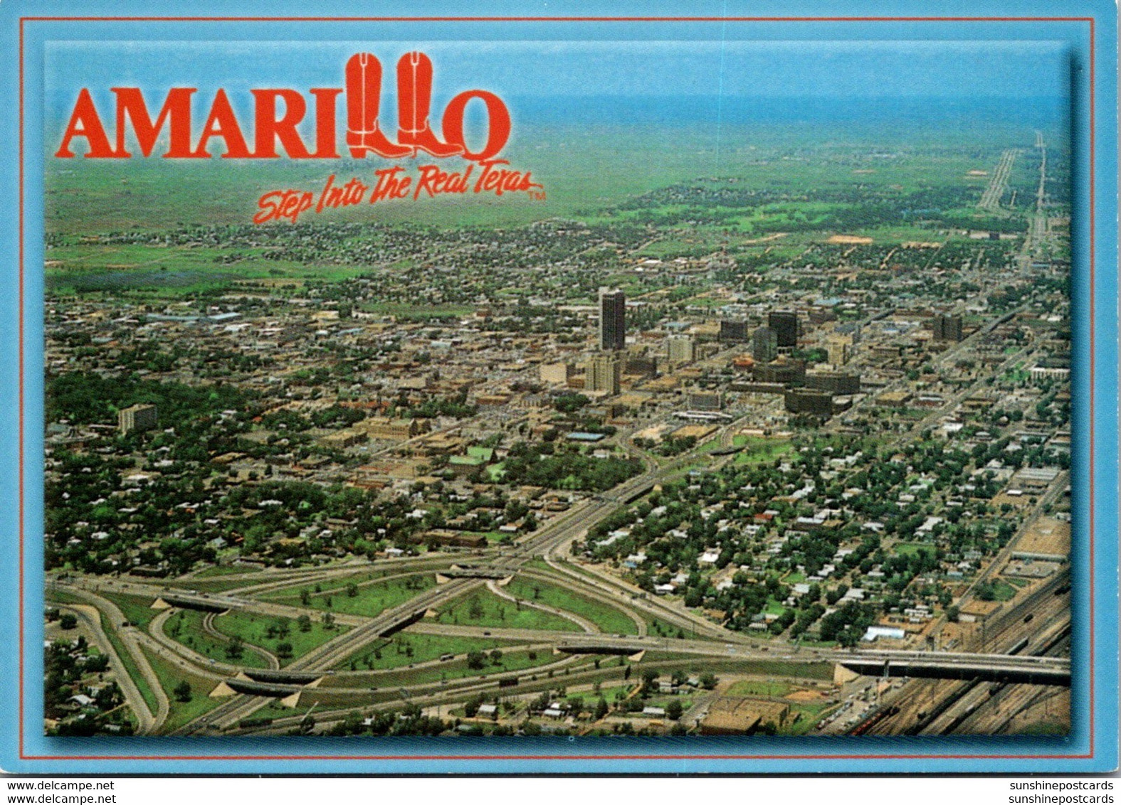 Texas Amarillo Aerial View Of Downtown - Amarillo