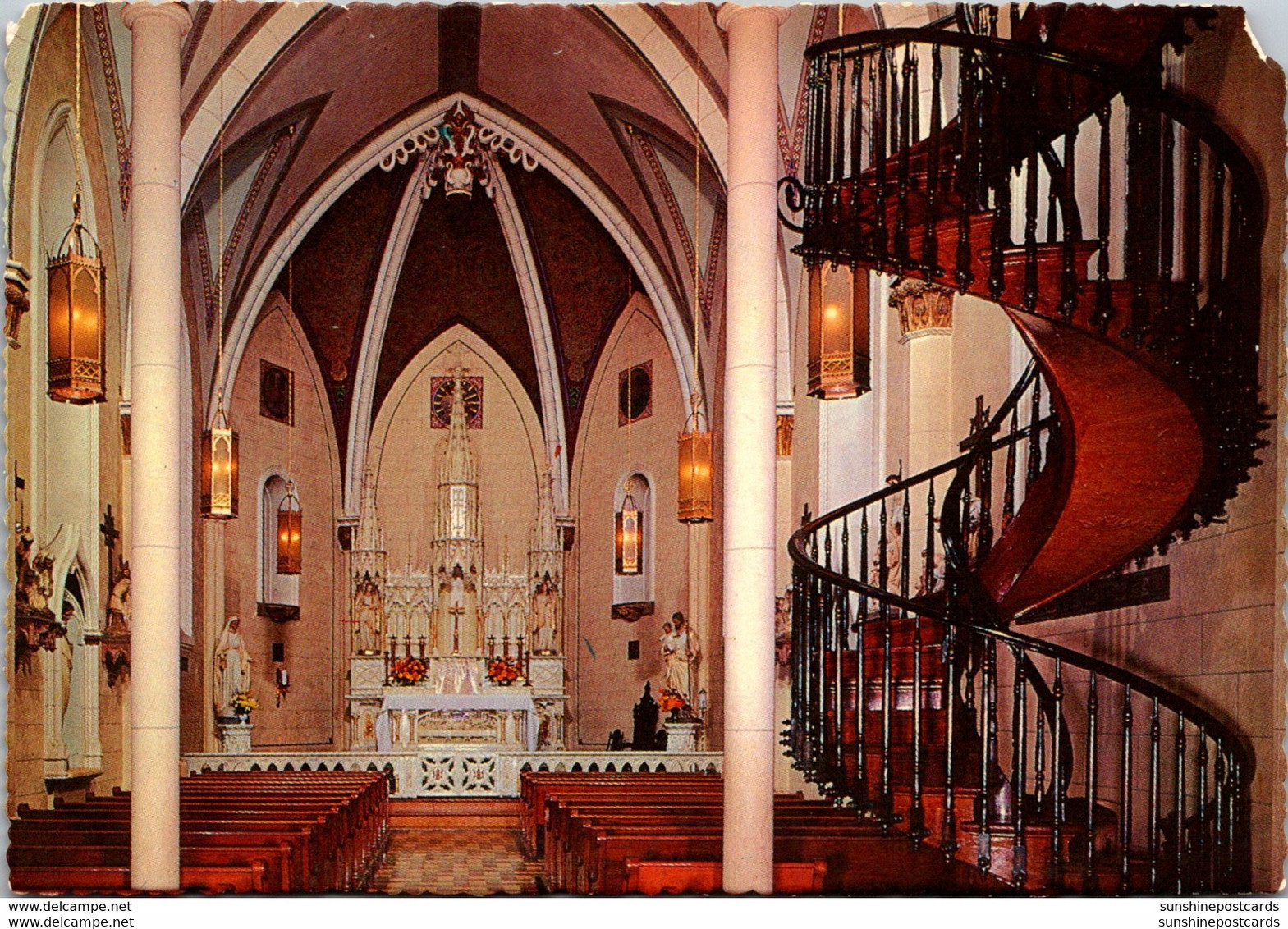 New Mexico Santa Fe Chapel Of Loretto Famous Stairway - Santa Fe