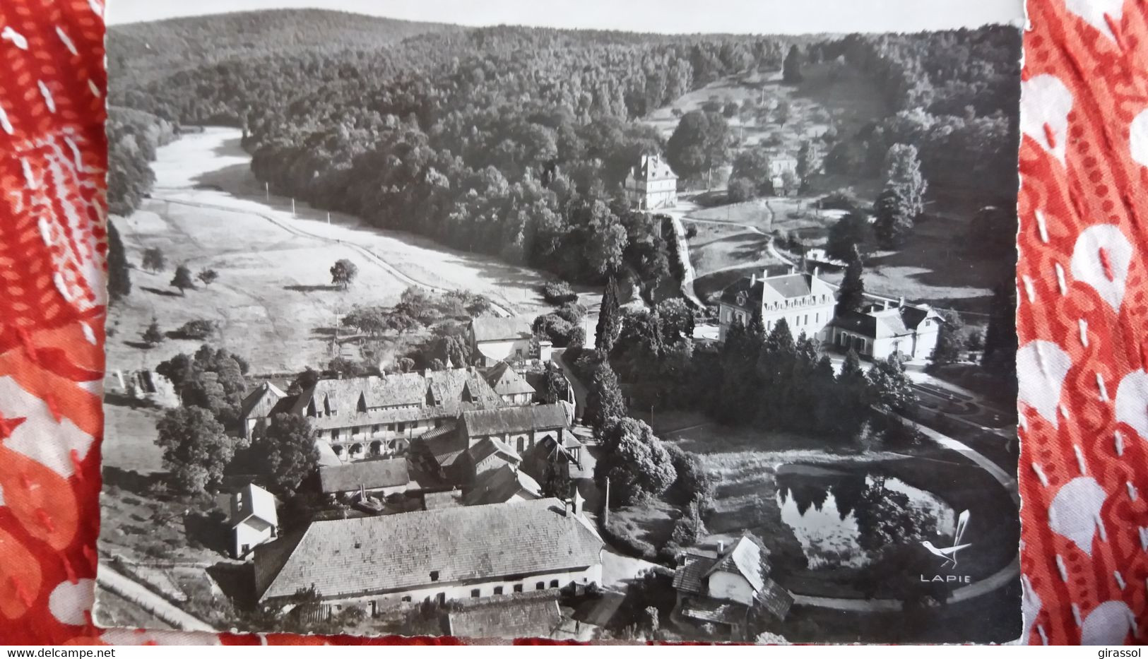 CPSM ROUGEMONT LE CHATEAU T DE B 90 ENVIRONS ST NICOLAS LE COUVENT ET LES CHATEAUX  EN AVION AU DESSUS DE LAPIE - Rougemont-le-Château