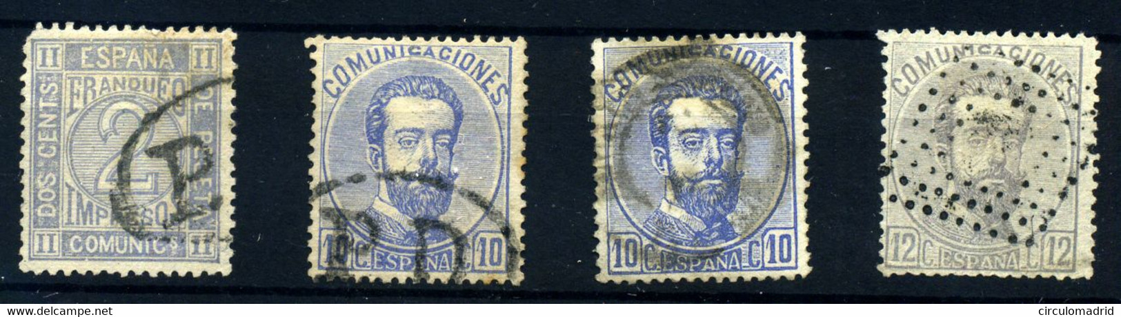 España Nº 116, 121/22 Usados. Año 1872 - Usati