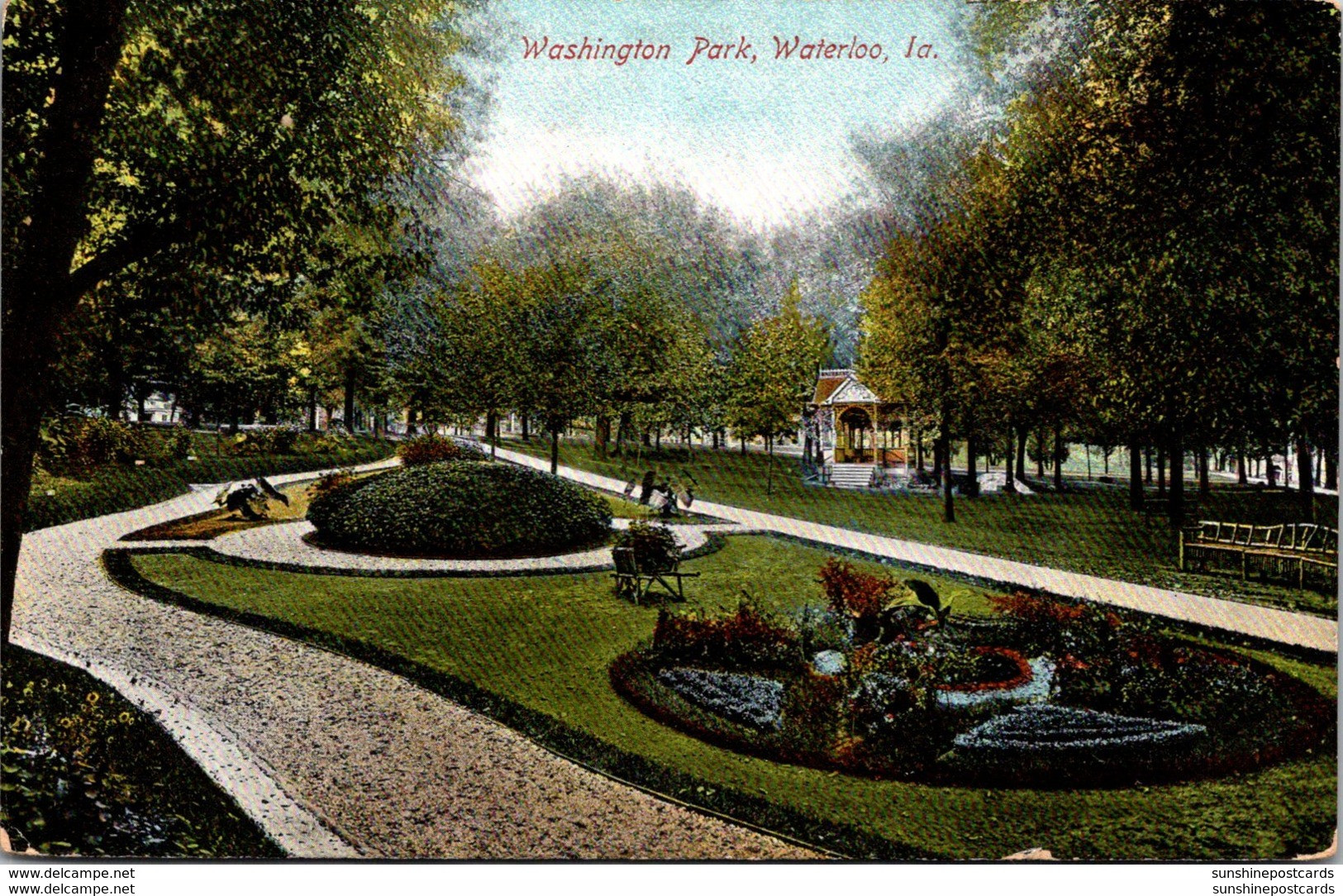 Iowa Waterloo Scene In Washington Park 1907 - Waterloo