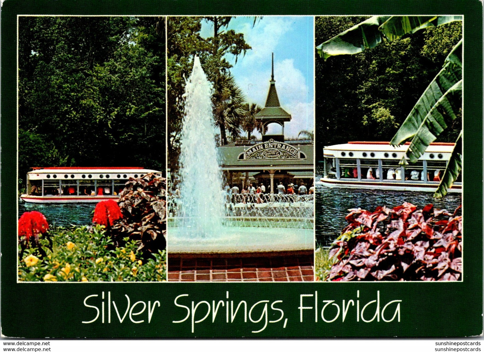 Florida Silver Springs Multi View Glass Bottom Boats And Fountain - Silver Springs