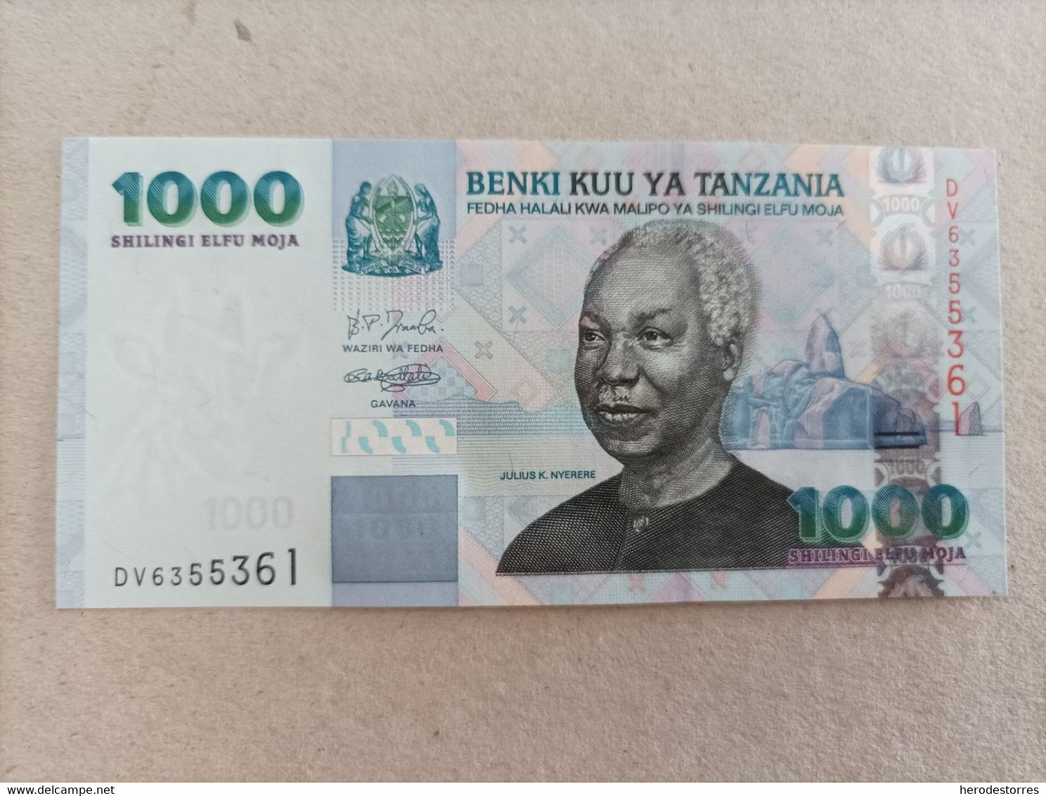 Billete De Tanzania De 1000 Schillings, Año 2003, UNC - Tanzania